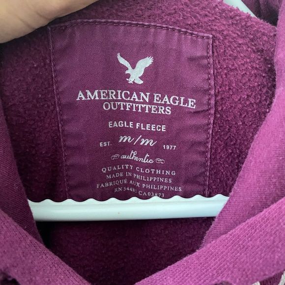 American eagle outfitter AE hoodie eagle fleece purple - Picture 3 of 5